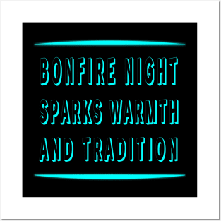 Bonfire Night Sparks Warmth and Tradition - Unique POD Apparel and Accessories" Posters and Art